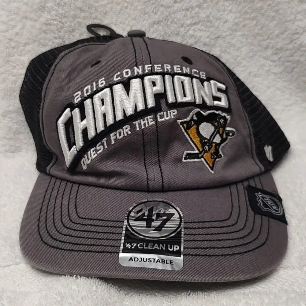 47 Brand Pittsburgh Penguins Trucker Snapback Hat - New